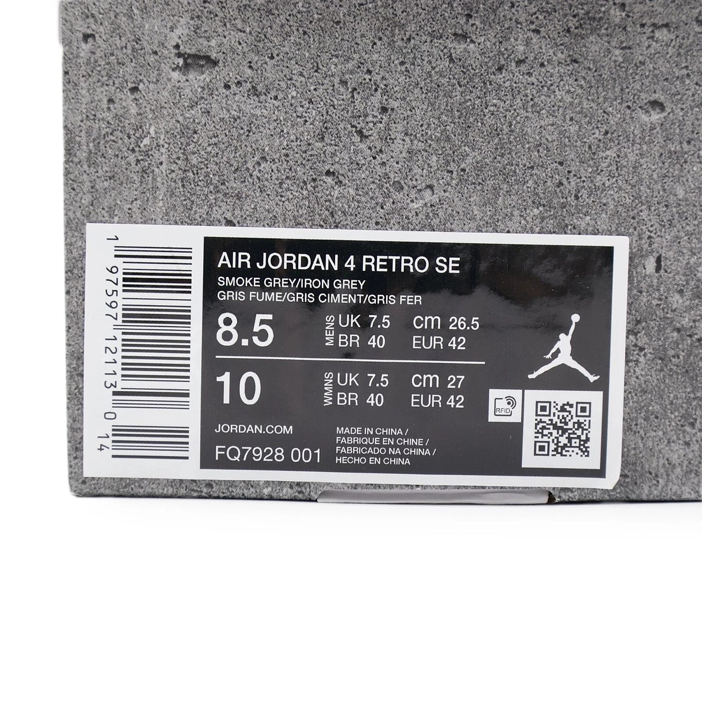 Nike Jordan 4 Retro SE Wet Cement Grey (FQ7928-001)